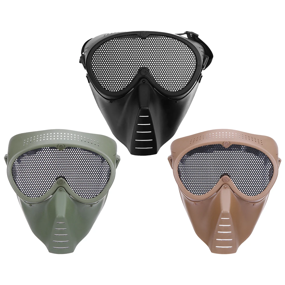 Explosion Proof Iron Mesh Paintball CS Field Games Full Face Mask Outdoor Cosplay Holiday Party Decorations