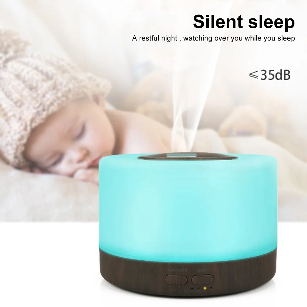 500ML dyfuzor zapachowy nawilżacz powietrza olejek eteryczny dyfuzor do aromaterapii nawilżacz z pilotem do domowego biura sypialnia