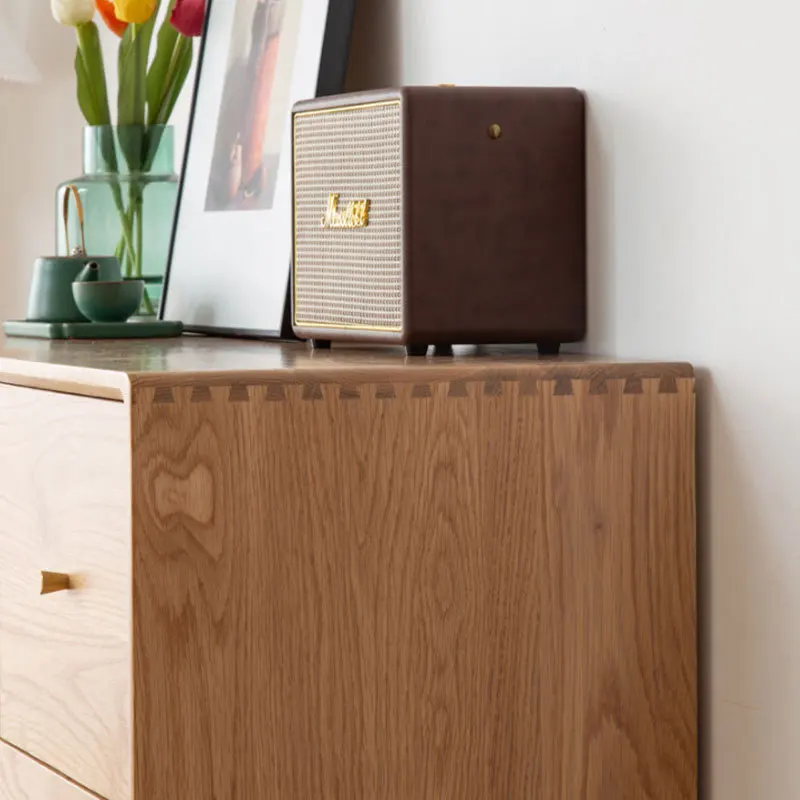 Customizable Nordic solid wood seven-bucket multi-functional bedroom living room storage cabinet