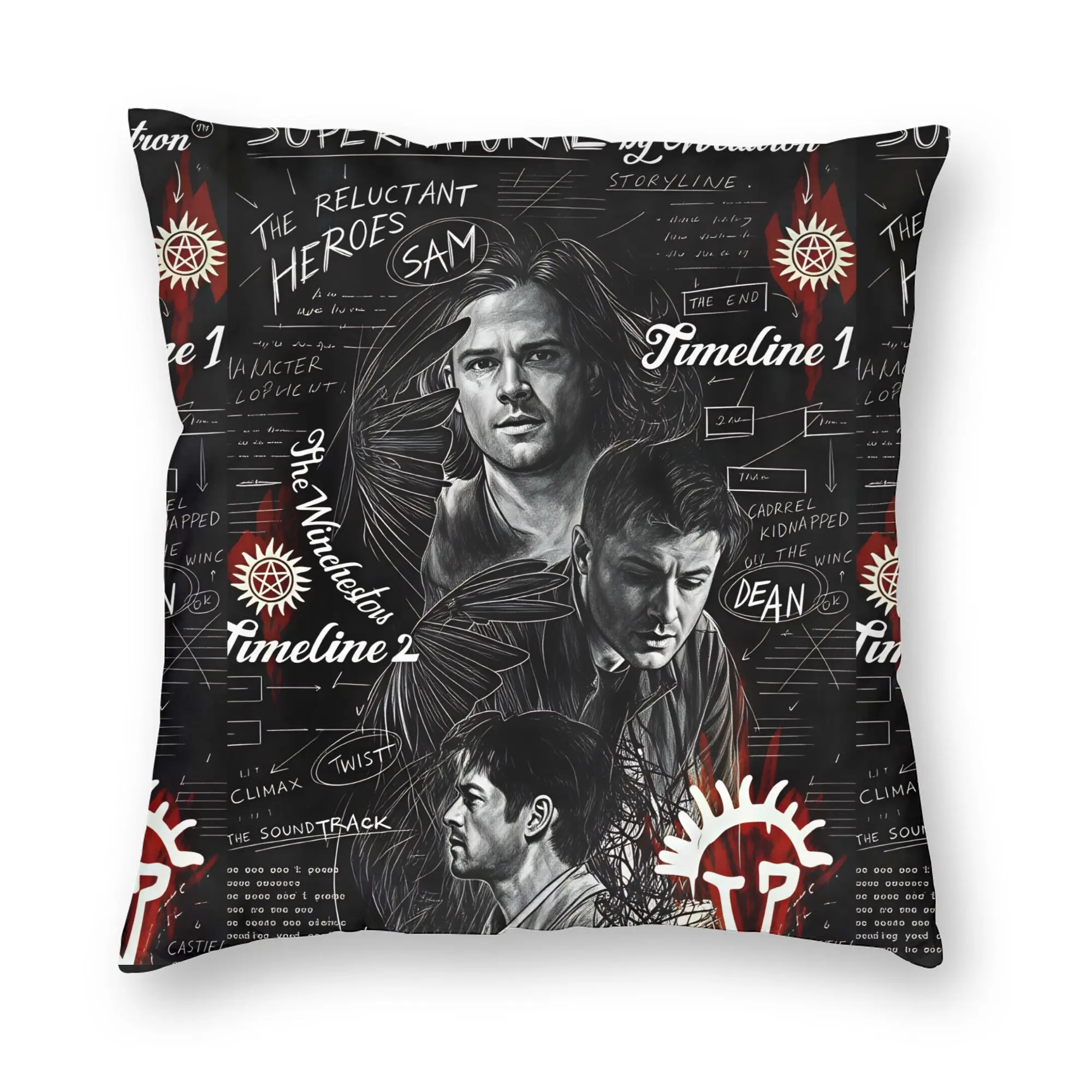 Pillow Case TV Series Supernatural (21) Soft  Pillow Cover For Wedding Party Home Decor Fashion Pillowcases