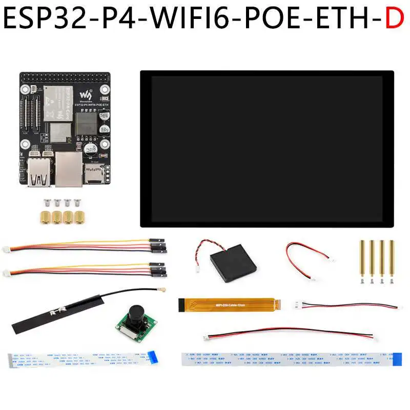 ESP32 P4 WIFI6 POE ETH 개발 보드 온보드 ESP32 C6 10.1인치 터치 디스플레이 화면 카메라 탑재 Xiao Zhi AI 어시스턴트