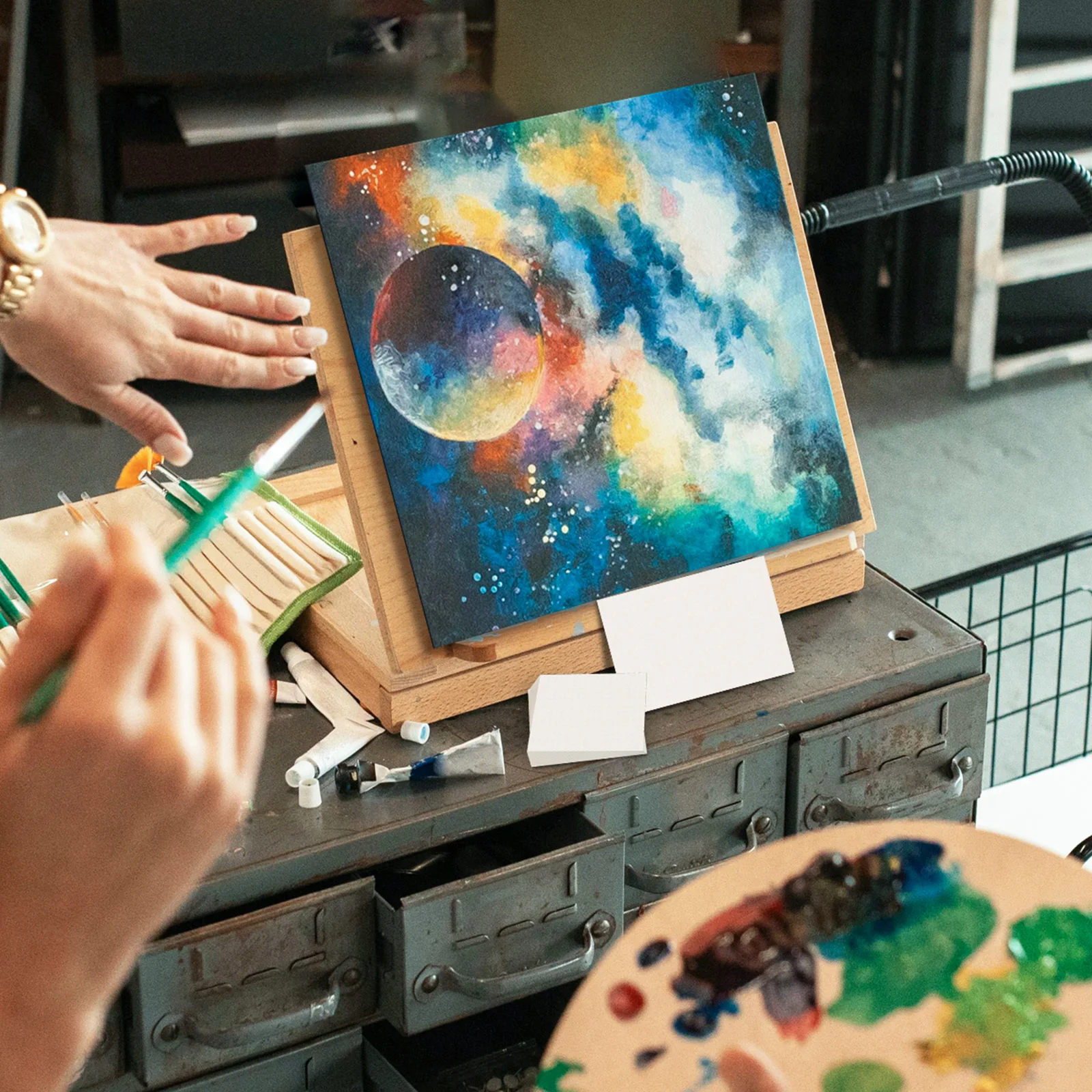 Óleo pastel 55 folhas grossas aquarela esboço para acrílicos pastel desenho pintura suprimentos folhas de lona soltas artista