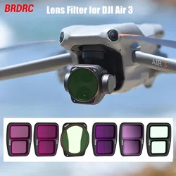 BRDRC Lens Filter Set for DJI Air 3 Gimbal Camera UV/CPL/ND8/16/32 Optical Glass Neutral Density Filter Kit Drone Accessories