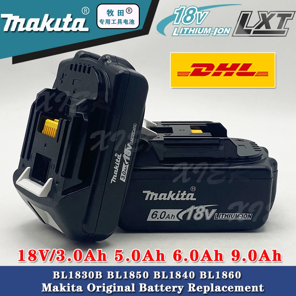 

Rechargeable Lithium Battery MAKITA 18V EU Plug charger.6000mAh Battery Capacity Indicator for DDF487 DTD173 DTW700 DGA404 tools