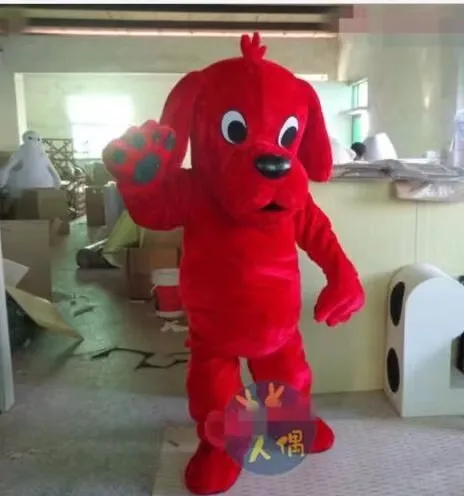 

2025 New Adult Professional Red Dog Mascot Costume Party Christmas Fancy Dress Halloween Mascot Costume Free Ship