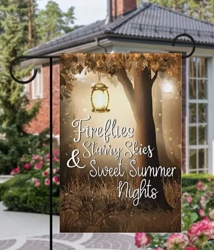 Fireflies Double Sided Garden Flag ~ 12