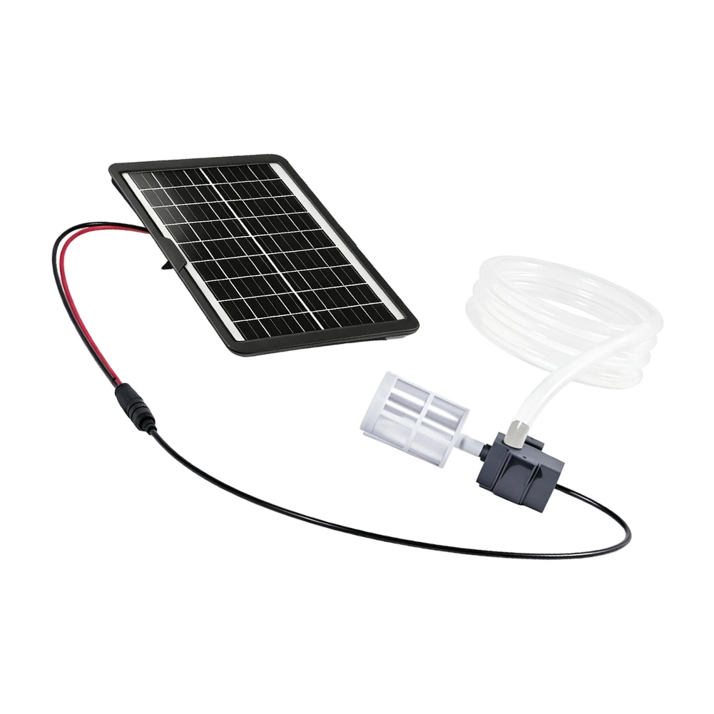 12V Submersible Water Pump with 6W 9V Solar Panel for Outdoor Fountain Pond Aquarium Rockery and Aquatic Water Movement
