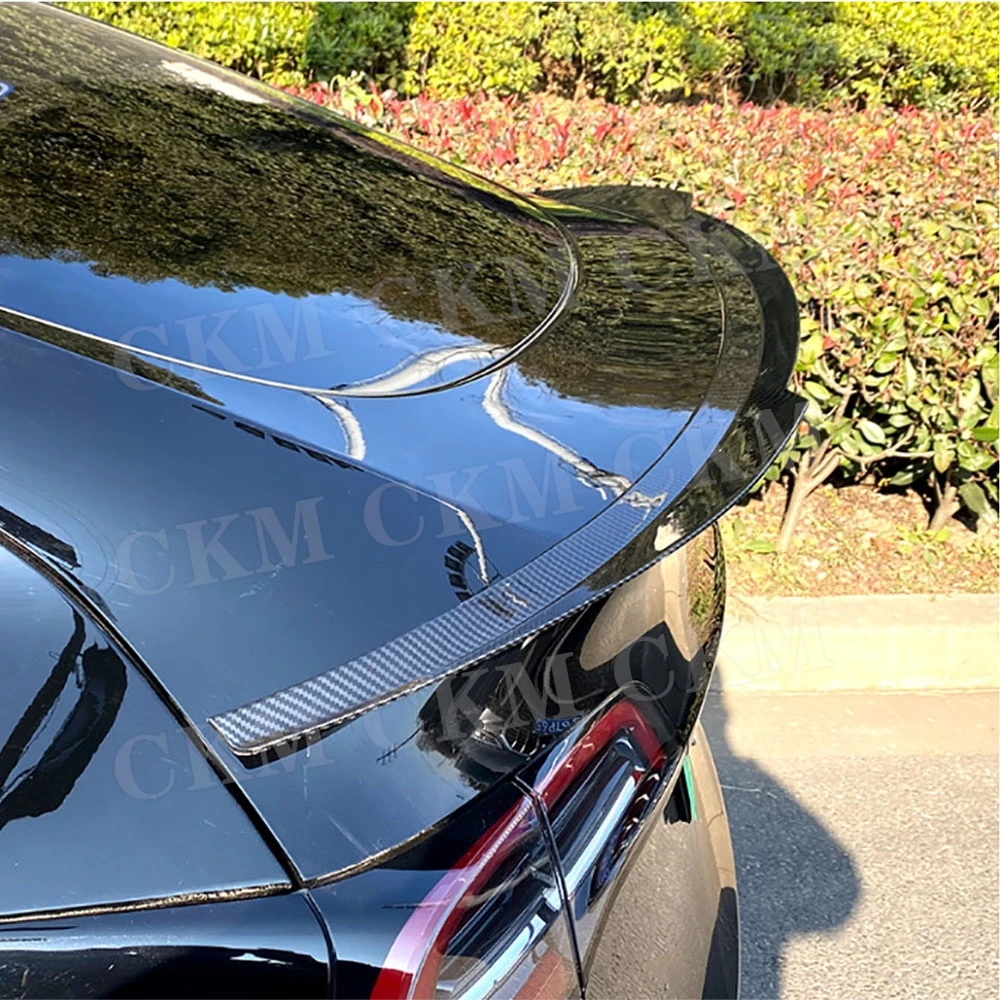 

CKMUUER Car Rear Trunk Spoiler Wing for Tesla Model Y 2020+ ABS Material Rear Spoiler Body Kits Accessories M Style