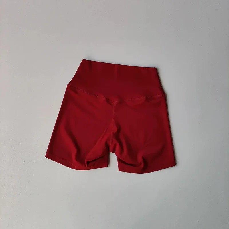 Damen High-Waist 3/4 Yoga-Shorts, hautfreundlich, atmungsaktiv, einfarbig, Kompressions-Shorts für Sport, Laufen, Workout – Detail 11