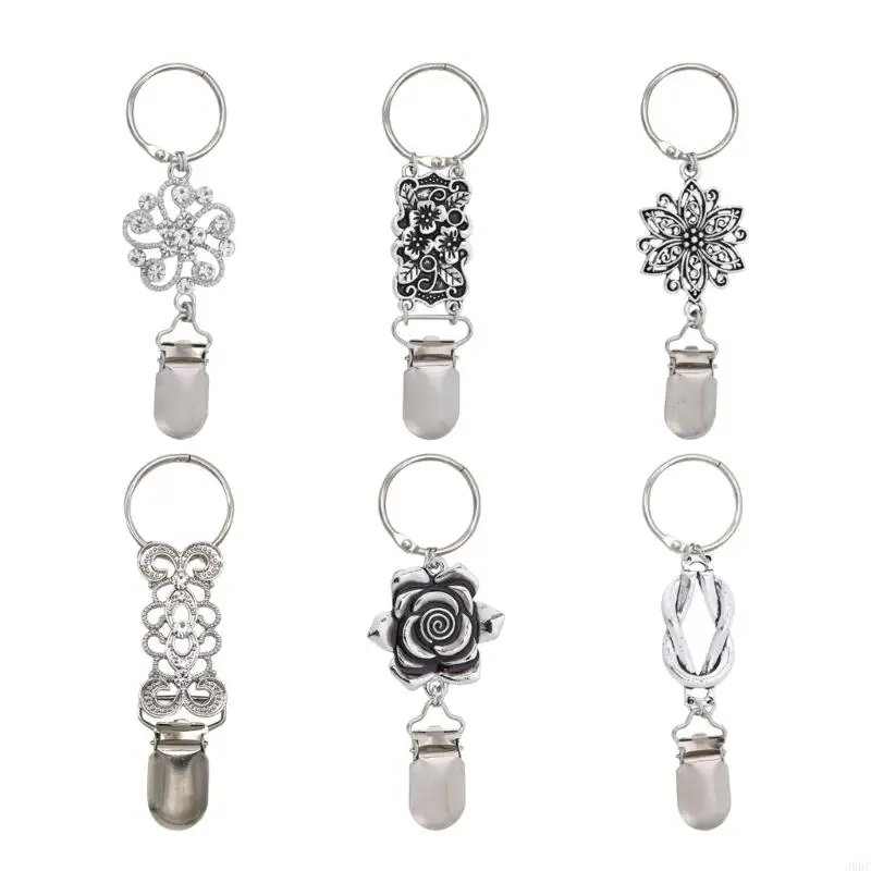 

39BC 6Pcs Multipurpose Rustproof Hat Clip for Hiking Travel Strong Grip Metal Design