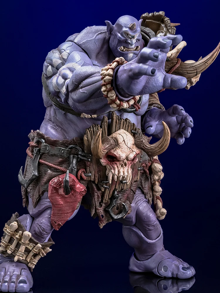 ฟิกเกอร์แอคชั่น Metytoyz Original 1/10 ของสะสม ตัวละครมอนสเตอร์ม่วง Ogre Magic Master Gorash Bongel ขนาด 7 นิ้ว รุ่นทหาร