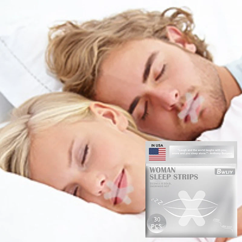 Anti Snoring Mouth Tape Sleep Aid Breathing Nose HealthCare Sticker Better Breath Nasal Strip Close Solution Night Patch