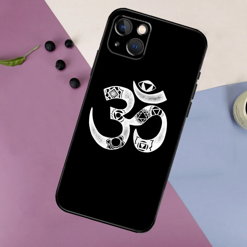 Aum om Namaste Symbol Zen Yoga Case per iPhone 14 13 11 12 16 15 Pro Max 12 13 Mini X XR XS MAX 7 8 14 16 15 Plus Cover posteriore