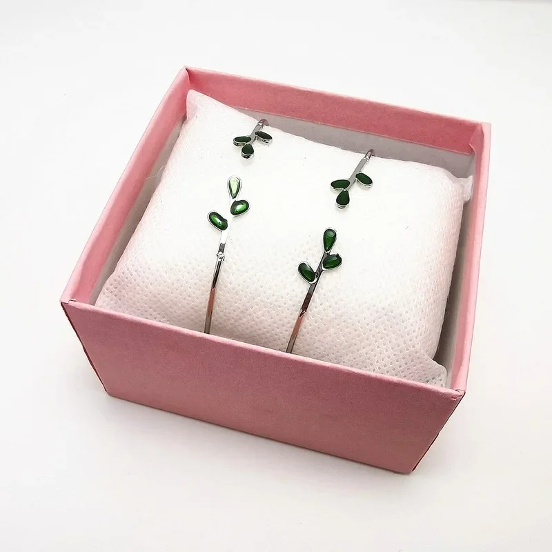 

1 шт. модный темпераментный открытый браслет с листьями, простой и свежий браслет с листьями, аксессуары для часов