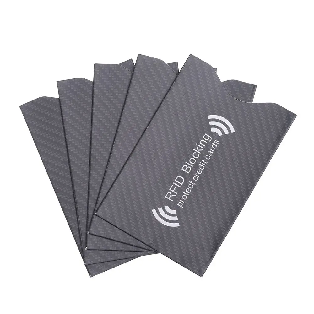 5PCS Safety Credit Cards Protection Anti-theft Card Holder Blocking Sleeve Protect Case Cover RFID Blocker