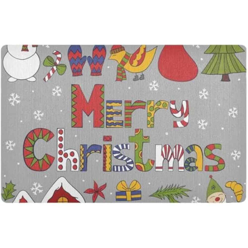 Merry Christmas Doormat: Festive Holiday Home Entrance Mat for Winter Decor, Greetings, Joyful Spirit, and Warmth