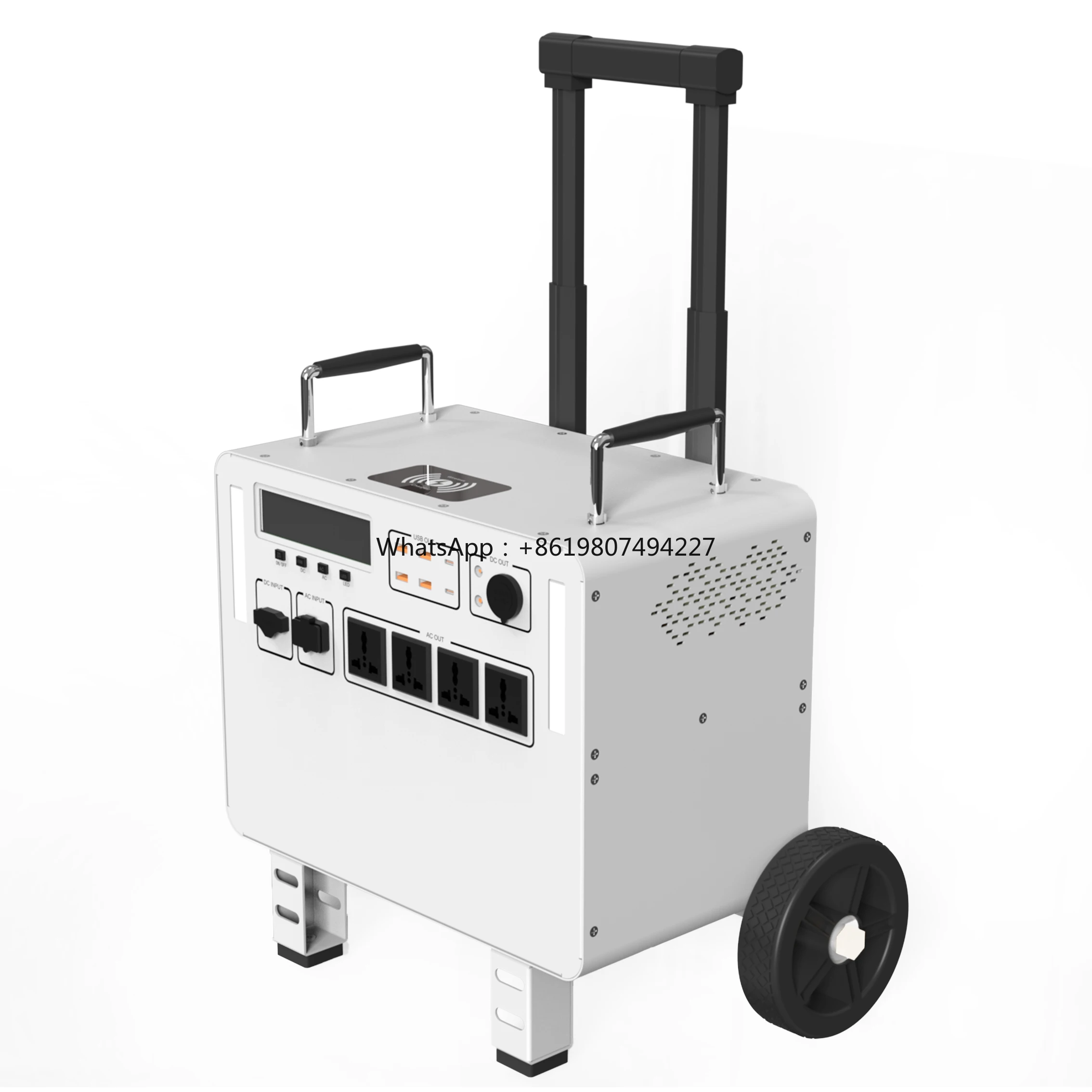 

High Quality 2400w Portable Solar Battery Charger Universal AC Output Mobile Energy Power Station Controller EU Plug Car Source