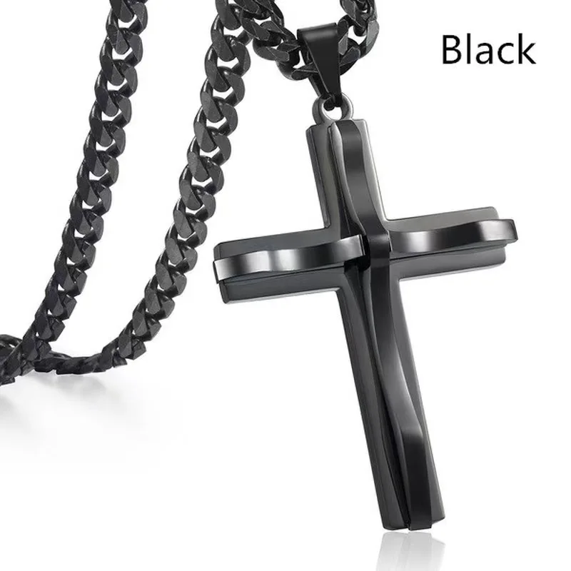 1 Elegant High-end Alloy Cross Dragon Shaped Pendant for MEN\'S FASHION Necklace, Vacation, Travel Party, Personalized Design