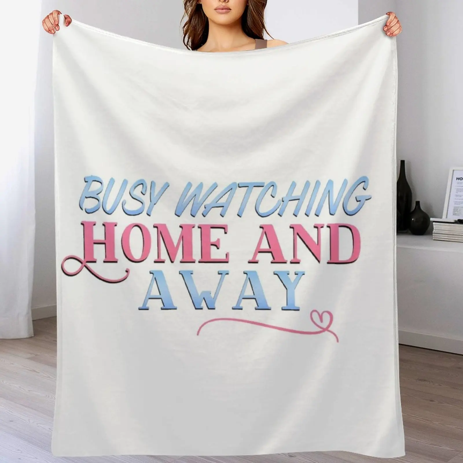 Busy Watching Home and Away Throw Blanket Portable Lightweight Blanket for Travel Camping