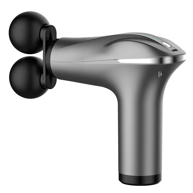 

2025 HB-011 Cordless Handheld Dual Head Deep Tissue Fascial Massage with Timing Control for Body Neck Leg Massage