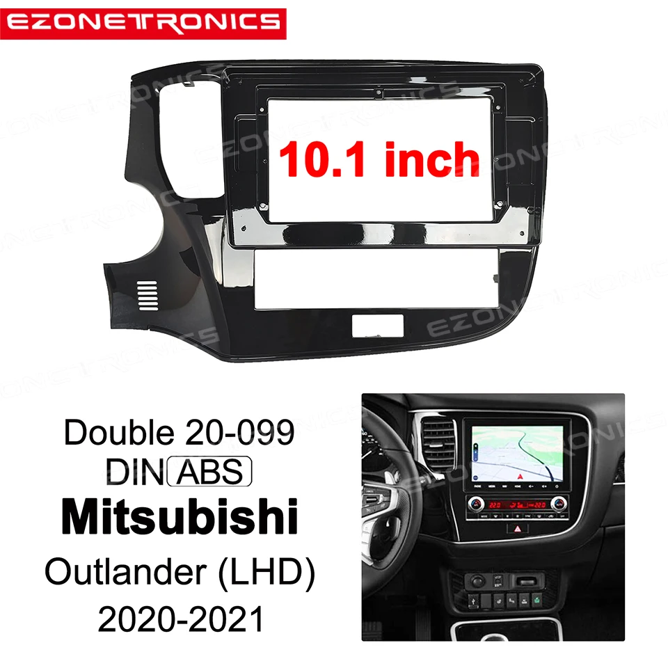 10.1 InchCar Fascia For Mitsubishi Outlander 2020-2021LHD 2Din Car dvd Fascias Frame Audio Fitting Adaptor Facia Panel Dashboard