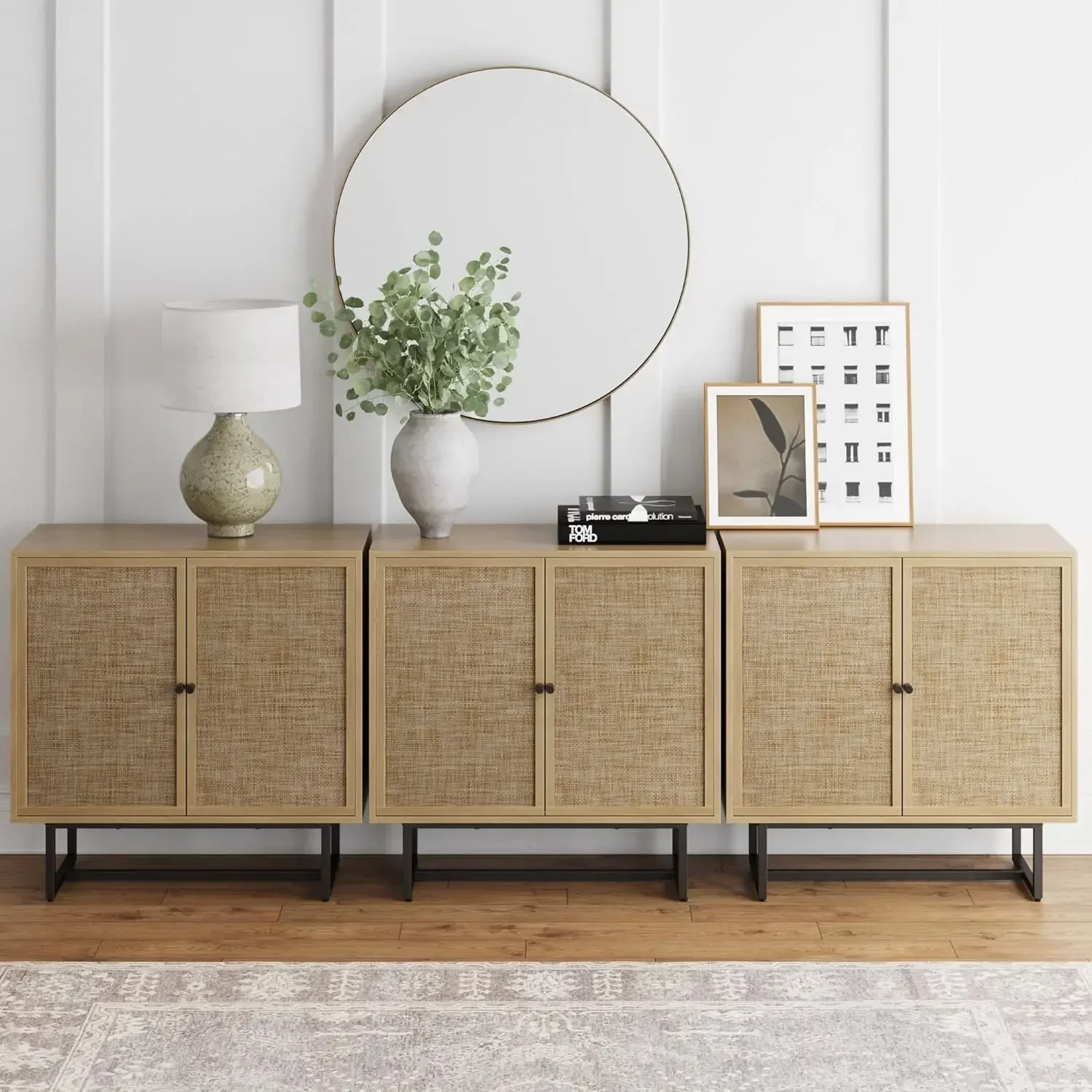 

Furniture supplies Nathan James Accent Storage Boho Modern Free Standing Buffet Sideboard Cabinet for Hallway, Entryway, Dining