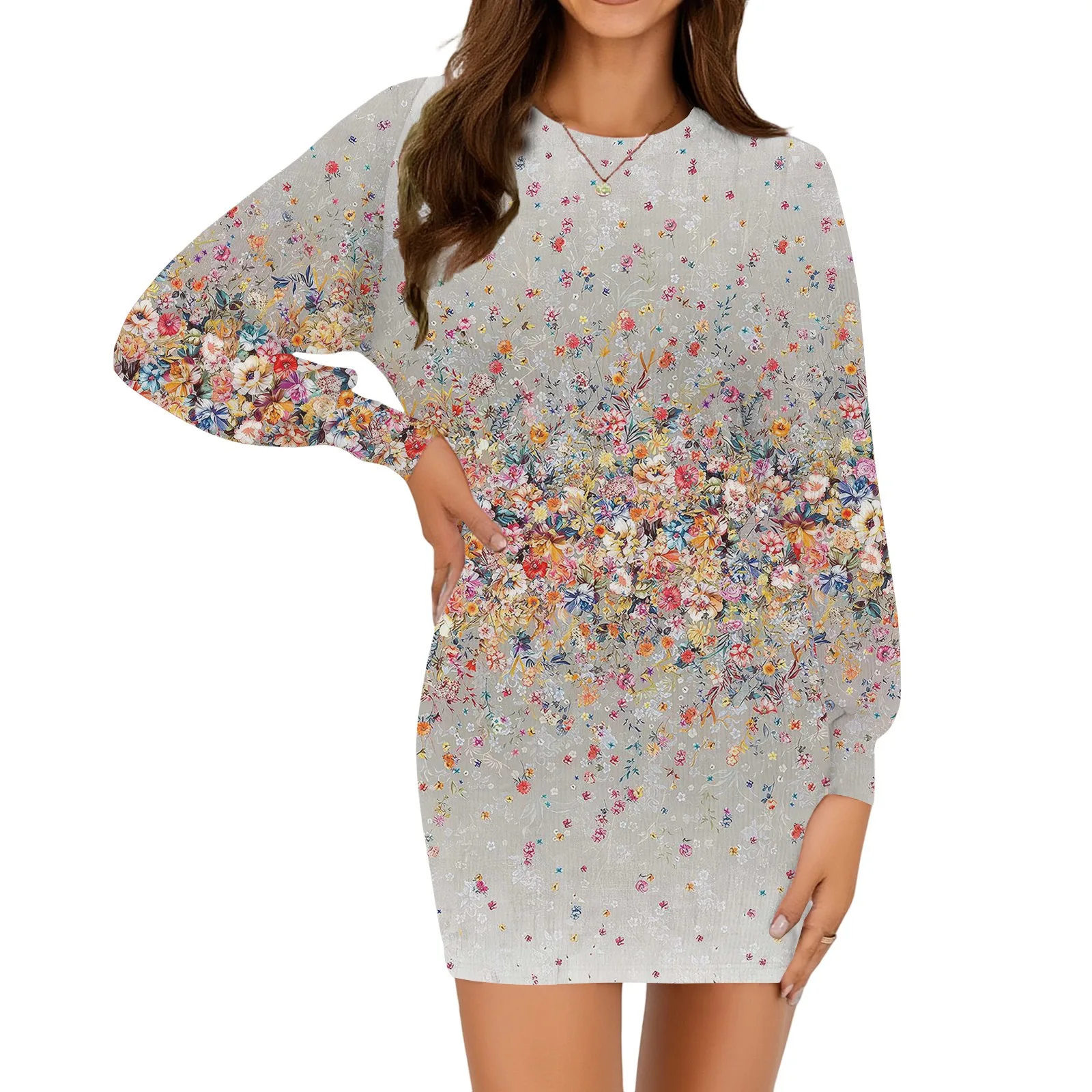 تي شيرت متوسط الطول فساتين الصيف الاتجاه المرأة المطبوعة فضفاضة موضة قصيرة الأكمام ملابس يومية غير رسمية Vestidos traf zara 2025 #1