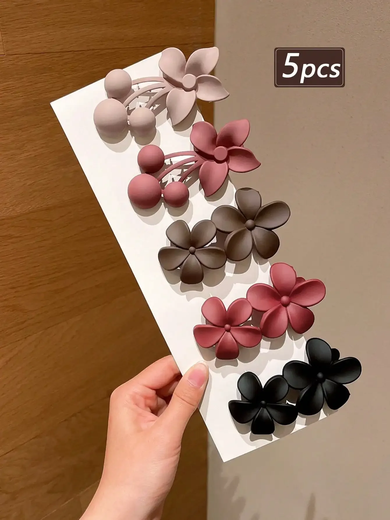 

4pcs Fashionable Solid Color Floral Alligator Hair Clips, Suitable For Daily Hairstyles, Formal Occasions, Parties, Beaches, Work Commute, Great Gift