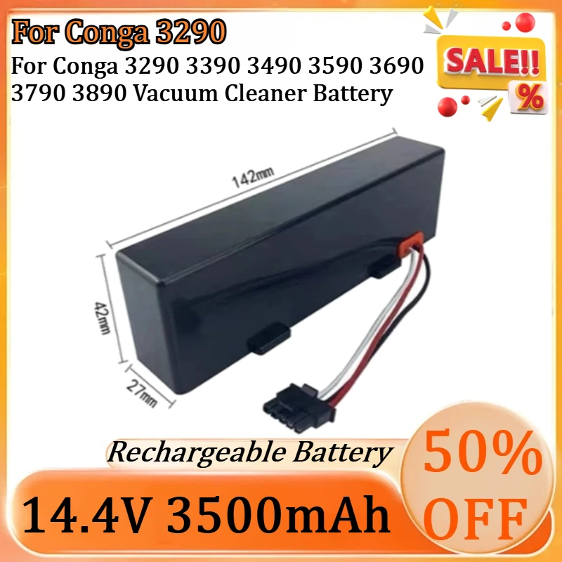 New 14.4V 3200mAh High Quality Battery for Conga 3290 3390 3490 3590 3690 3790 3890 Vacuum Cleaner Battery