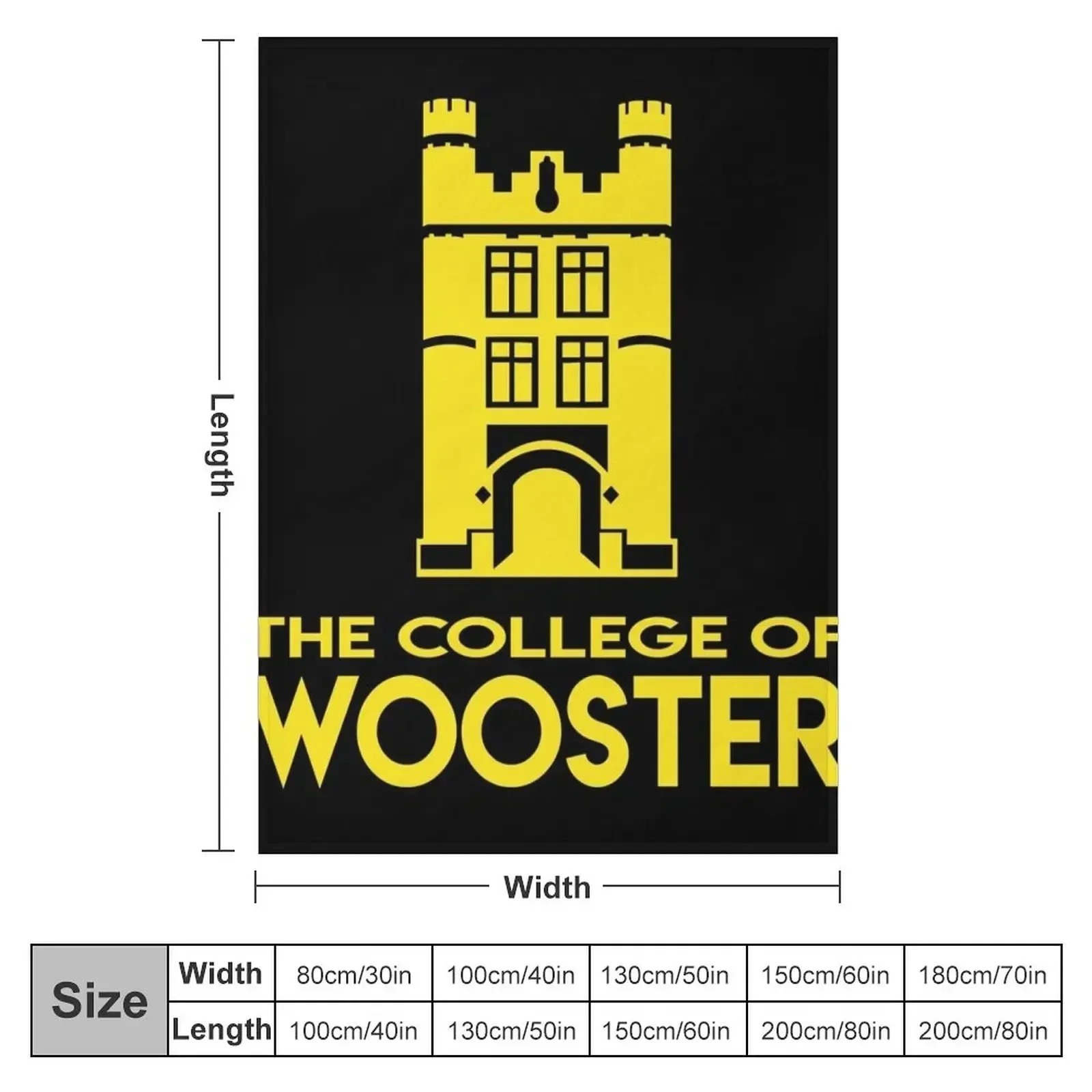 College of Wooster Throw Blanket Plaid on the sofa manga Hairy Decorative Throw Blankets