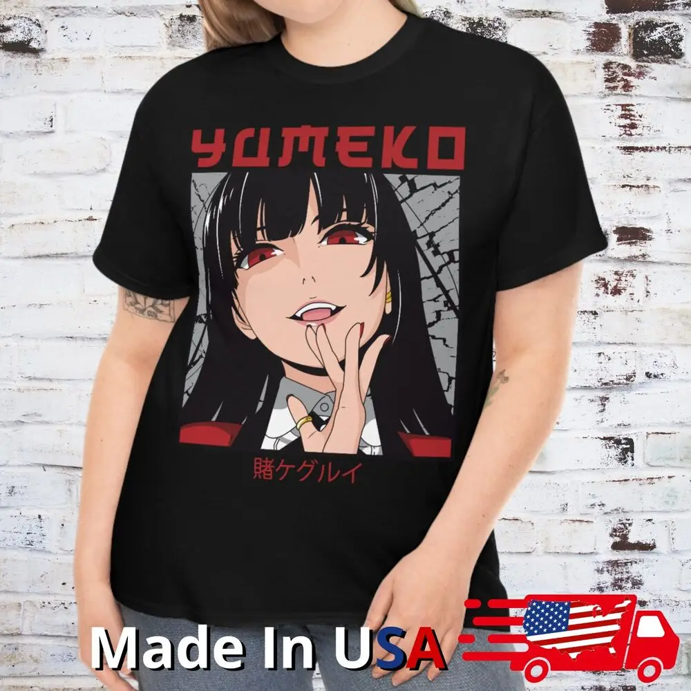 Kawaii Waifu Yumeko Jabami Kakegurui Shirt Girl Anime Clothing Japanese Tee