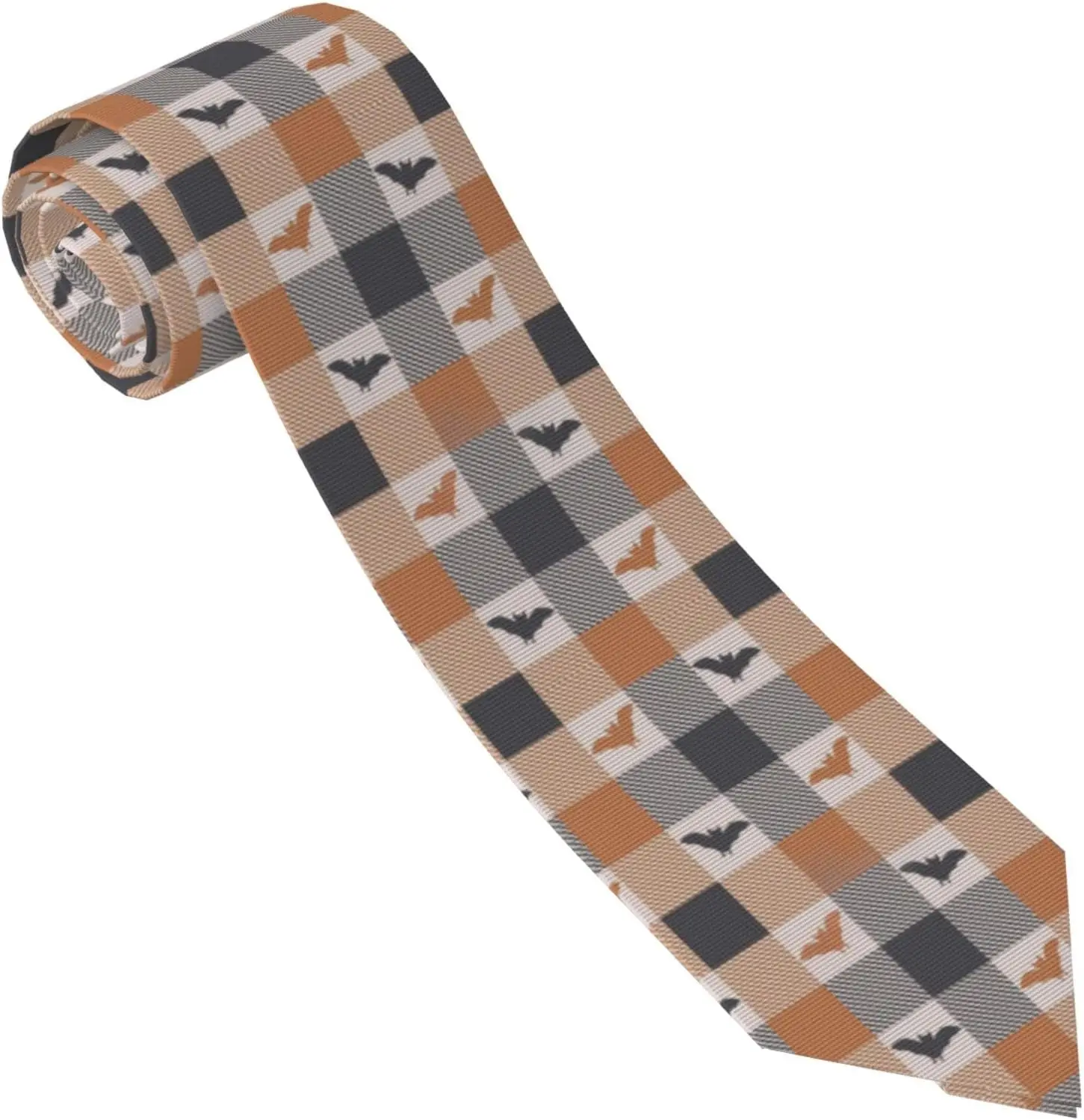 Bats Pumpkins Halloween Men's Necktie Fashion Ties for Office Business Wedding Party Gifts