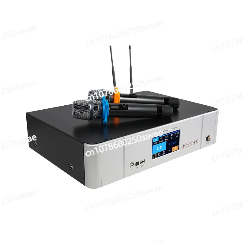 

3-In-1 Wireless Microphone Power Amplifier Pre-stage Effect Device Karaoke All-in-One