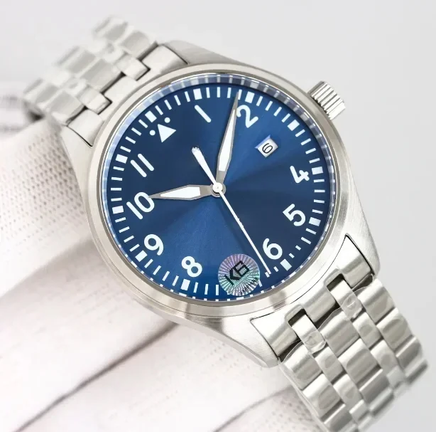 Luxury New Automatic Watch for Men Mechanical Watches Stainless Steel Strap Black Blue Pilots MARK XX 40mm