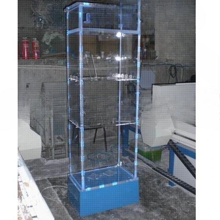 Beverage and food acrylic display racks, supermarket transparent glass display racks