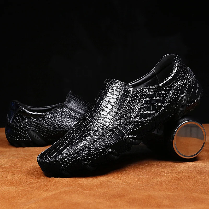 

Octopus Soft Sole with Fashionable Design Loafer Handmade Comfortable Shoes Men's Unique Design Large Size Casual Leather Shoes