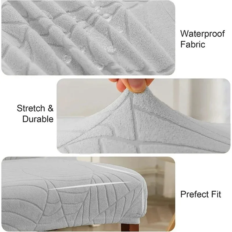 Thick Stretchable Chair Cover Dining Elastic Universal Jacquard Thick Skirt Antifouling Chair Cover Seat Cover