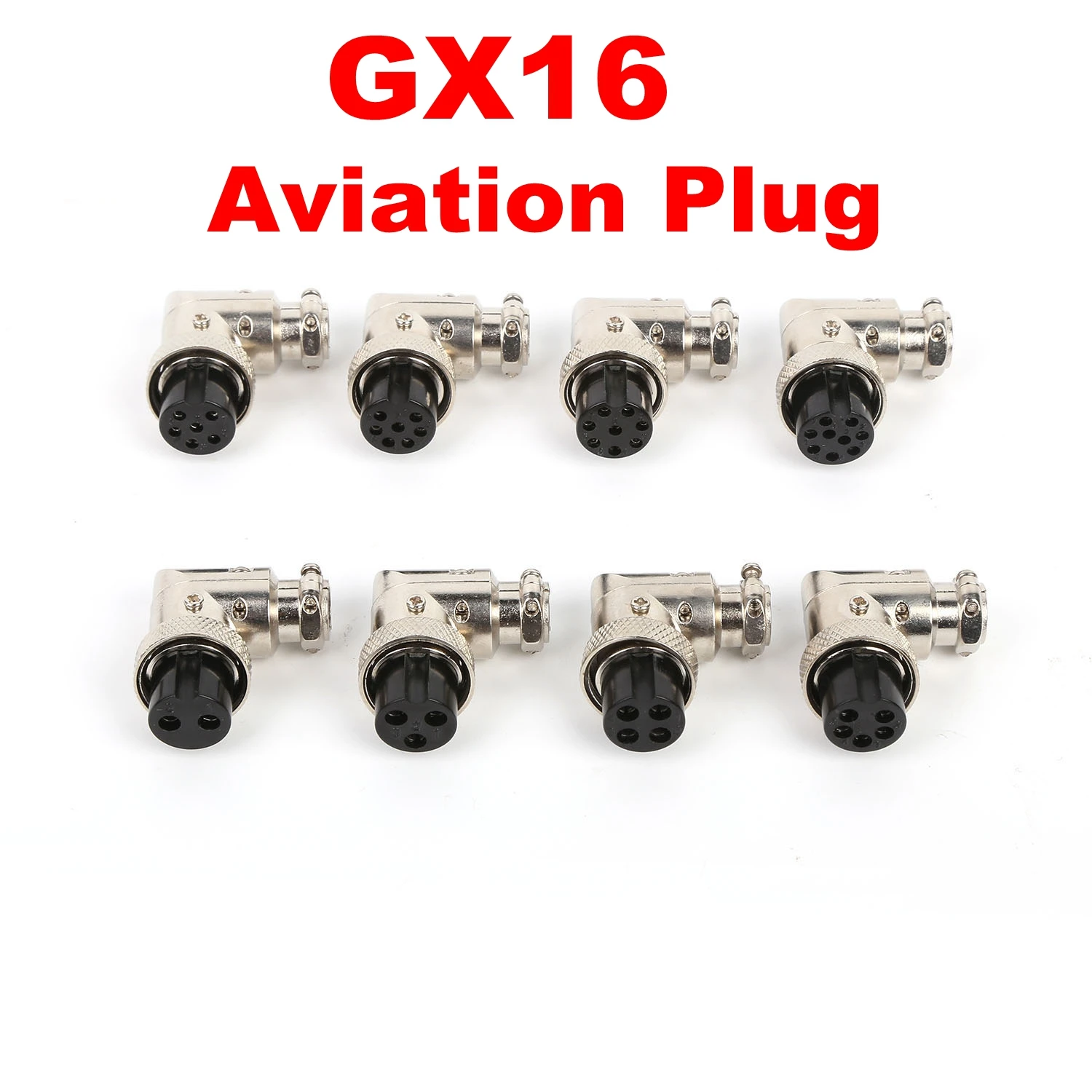 1 pcs GX16  Aviation Connector Female 90 degree angle 2/3/4/5/6/7/8/9/10 Pin Right angle M16 Plug and Socket