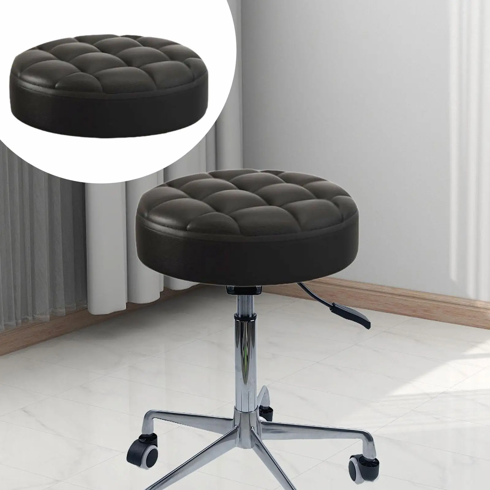 Barstool Seat Cushion Seat Top Barstool Accessories Comfortable Easy to Install Heavy Duty Replacement for Barber Shop Salon SPA