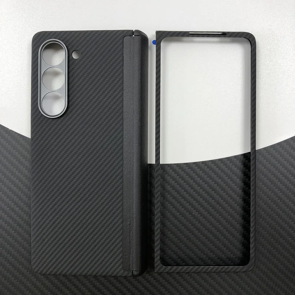 

Черный чехол для SAMSUNG Galaxy Z Fold5 f5 Kevlar Aramid Carbon Fiber ightweight, нескользящий, легкий, магнитный, с беспроводной зарядкой