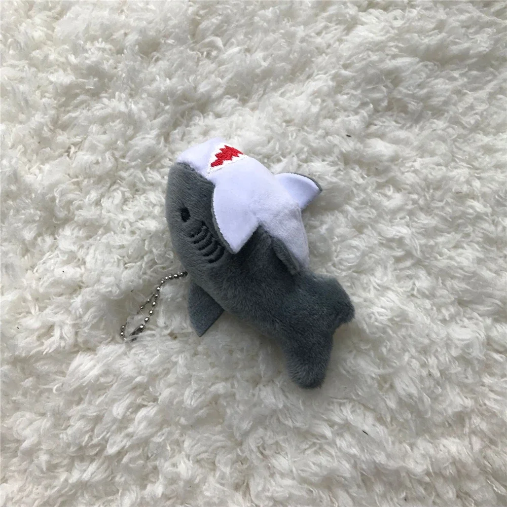 3Colors- Cute Plush Shark Toy Soft Stuffed Animal Key Chain for Birthday Gifts Doll Gift for Children