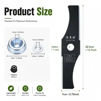 1Pc S-Shaped Toothed Weeding Blade, Brush Cutter Trimmer Head, Durable Lightweight Garden Lawn Grass Cutting Accessory 6