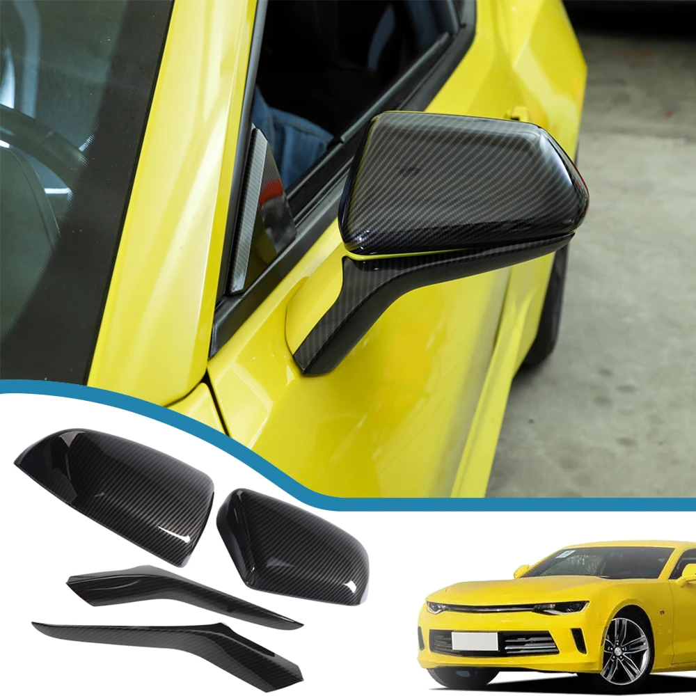 Car Door Side Rearview Mirror Base Decoration Cover Trim Stickers Cap Shell for Chevrolet Camaro 2017-2022 Exterior Accessories