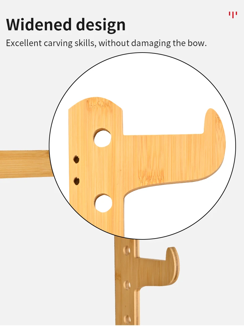Bogenhalter aus Holz zur Wandmontage, Pfeilaufbewahrungshalter für Recurve Takedown Longbow, Bogenschießzubehör – Detail 6