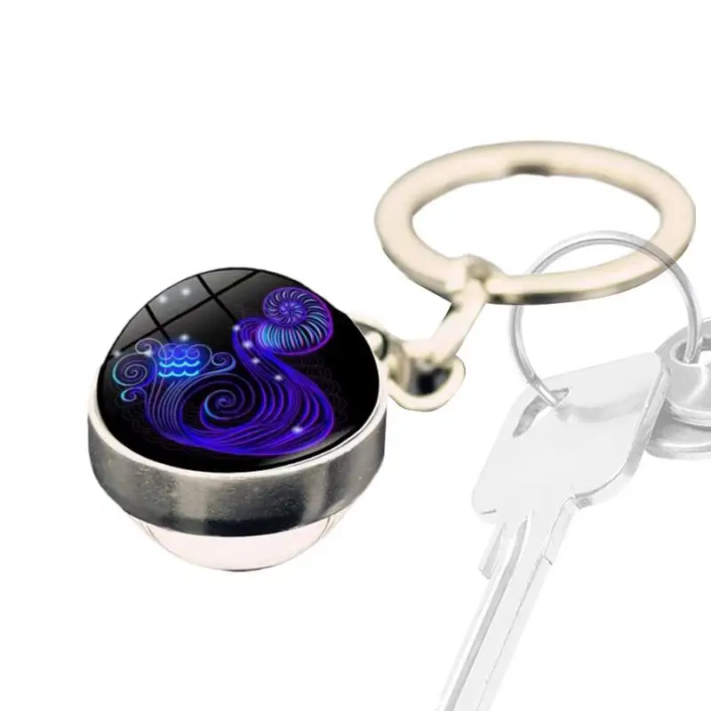 

Horoscope Key Chains Constellation Pendant For Backpack Bag Charm Backpack Accessories Glowing In The Dark Key Chain For Women