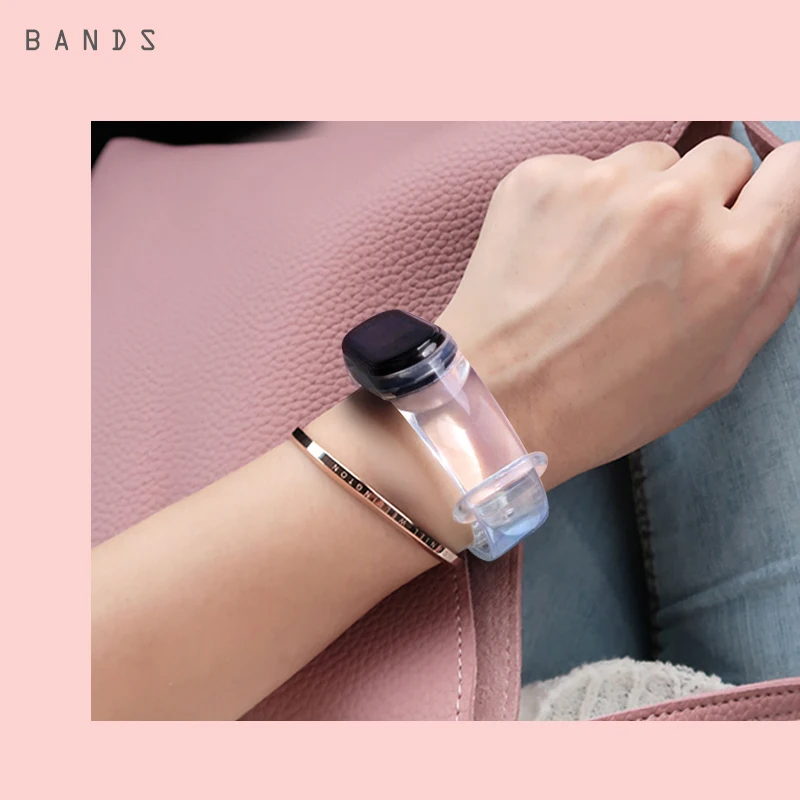 Transparent Strap For Mi Band 3 4 5 6 Strap Replacement Bracelet For Xiaomi Band 3 4 5 6 Wristband Colorful Waterproof Watchband