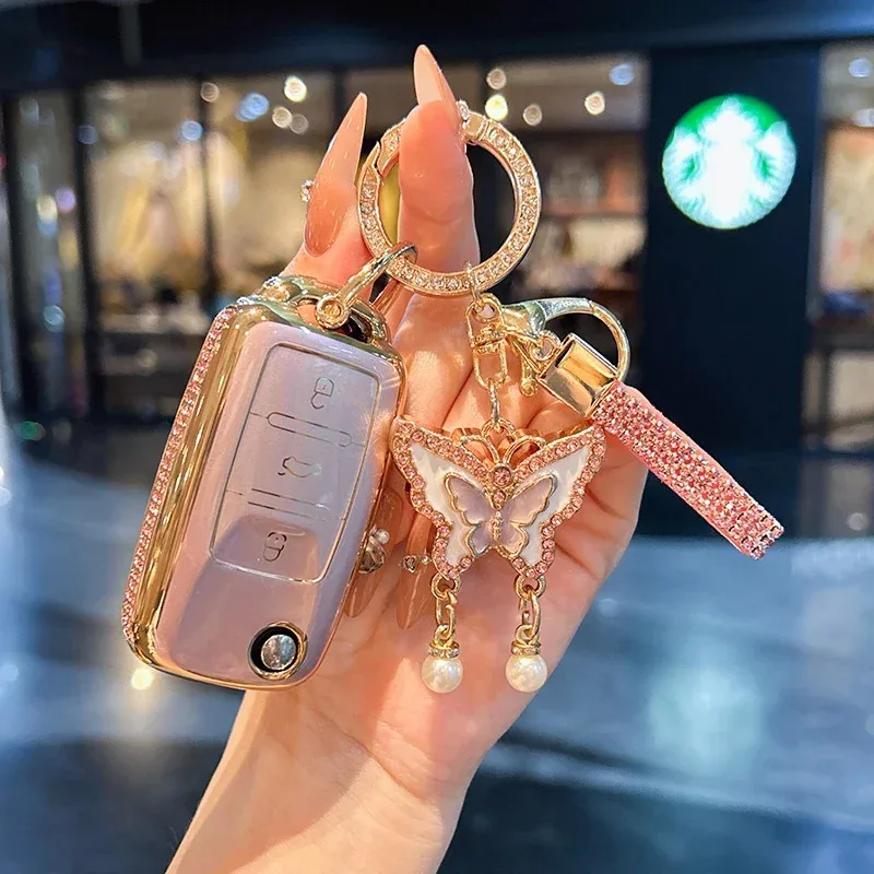 

For Volkswagen Keycase Sagitar Lavida Lamando Bora POLO Teramont CC Tiguan T-Roc Taylor Golf Keycover Keyshell Keychain car key