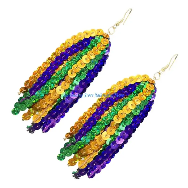 573B Elegant Handmade Acrylic Earrings With Flowing Tassels Stylish Jewelry Accessories Great For Sensitive Ears