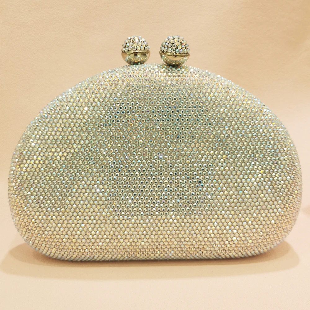 

IN STOCK 10 Colors Clutch Crystal Evening Bag Solid Red/Green/Blue Wedding Purses Women Minaudiere Phone Clutches Diamond Lady