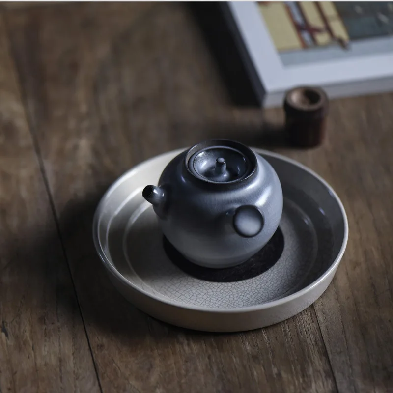 Old rock mud soda glaze open-piece ceramic pot, household small teapot